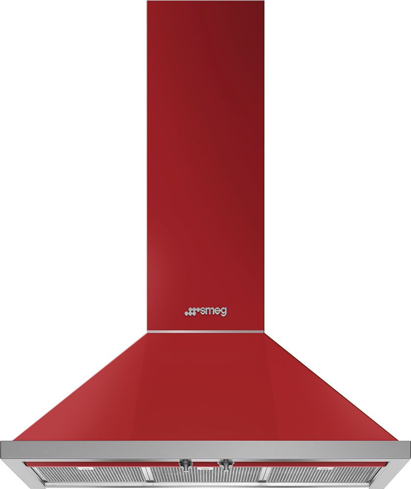 Smeg KPF9RD Wall-Mounted Cooker Hood - 90cm - Red