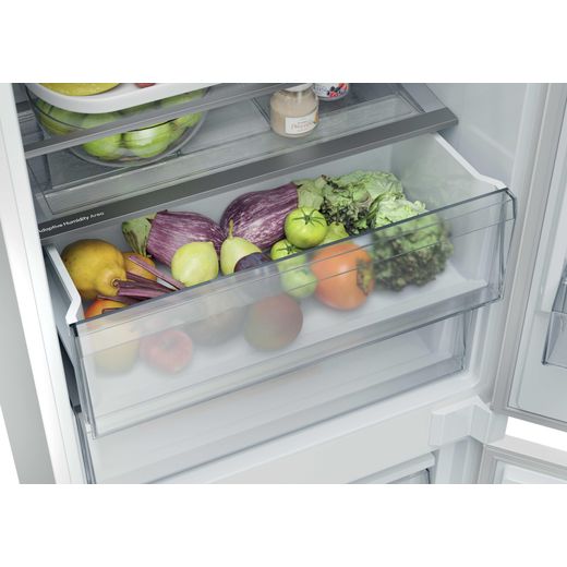 Hoover H-FRIDGE 400 Integrated 70/30 Total No Frost Fridge Freezer with Sliding Door Fixing Kit - White - Close up drawer shot