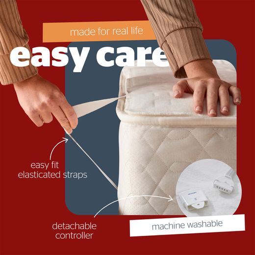 Silent Night Winter Warmer Heated Underblanket For Super King Size Bed - Annotation - Easy care