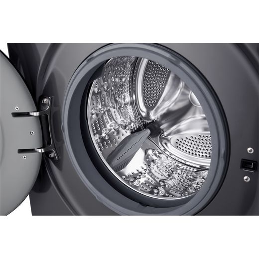 LG X10 Series Direct Drive™ F4X1009NMK 9kg Washing Machine with 1400 rpm - Slate Grey - Close up drum shot