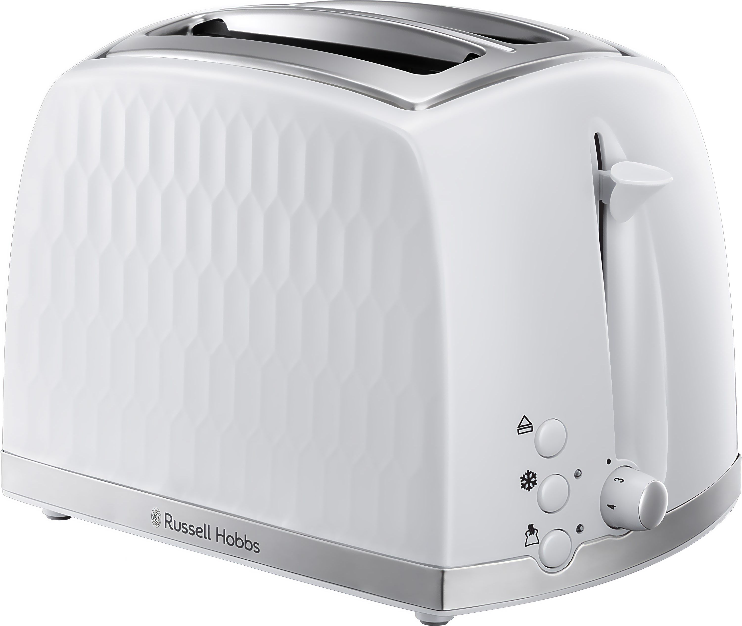 Russell Hobbs Honeycomb 2 Slice Toaster - White
