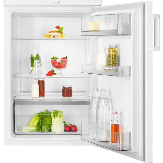 AEG OT5OR141DW 84cm Fridge - White - Front with door open shot