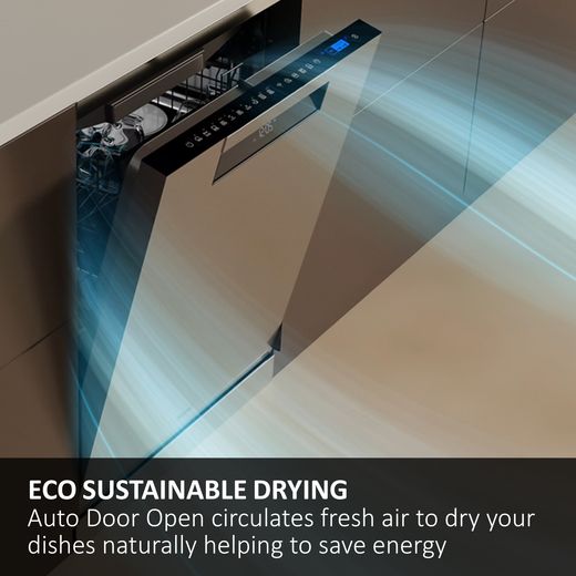 Haier I-PRO SHINE SERIES 5 - Biovitae Collection Standard Dishwasher - Stainless Steel - Annotation - Auto door open shot