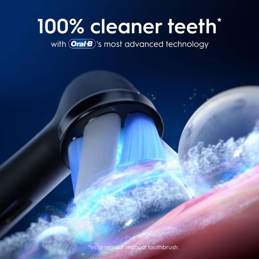 Oral-B iO™ 9 Electric Toothbrush - Black - Annotation - 100% cleaner teeth