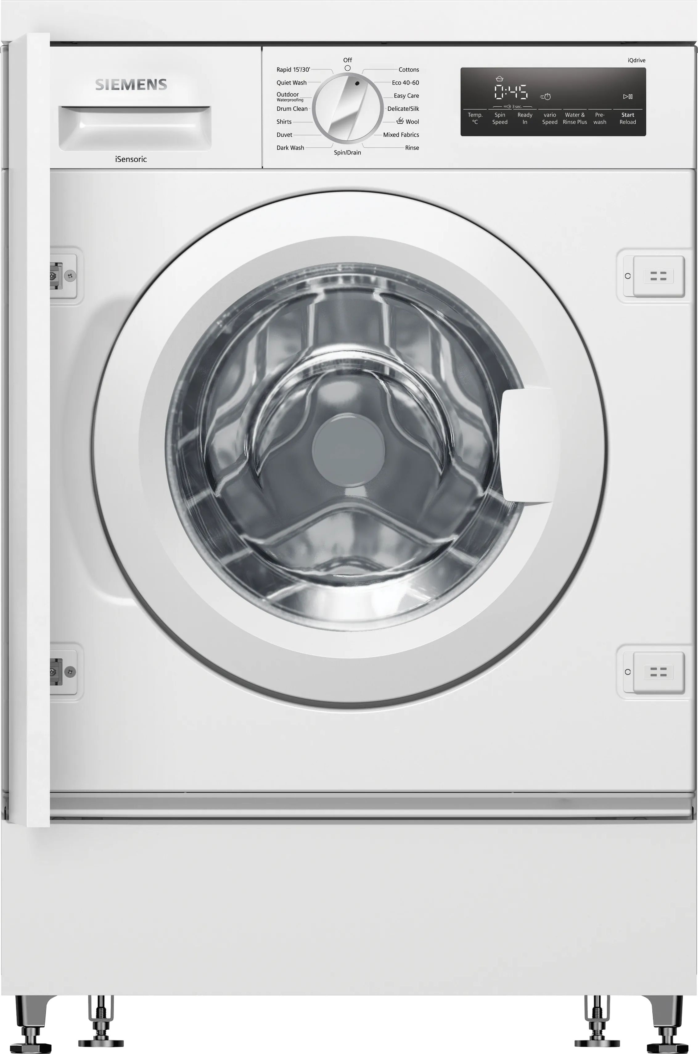 Siemens IQ-700 WI14W502GB Integrated 8kg Washing Machine with 1390 rpm - White - C Rated, White