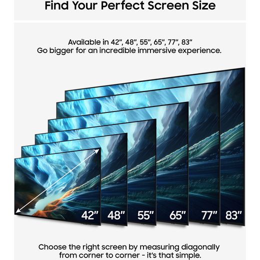 Samsung 77" 4K Ultra HD OLED Smart TV - Annotation - Screen sizes