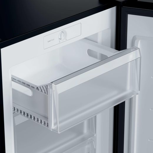Hoover Under Counter Freezer - Black - Close up drawer shot 
