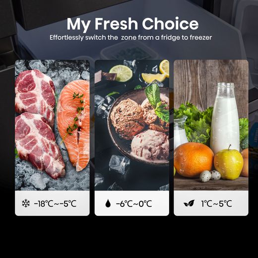Hisense American Fridge Freezer - Black Stainless Steel - Annotation - My fresh choice shot