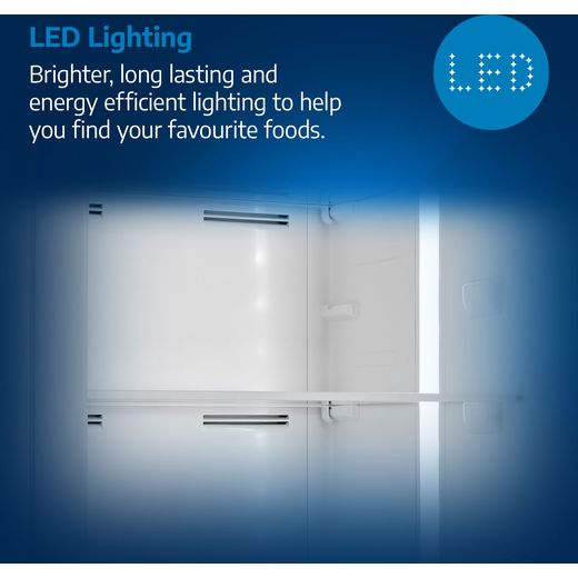 Beko CNE4552W 151cm 50/50 Small Total No Frost Fridge Freezer - White - Annotation -  LED-Lighting