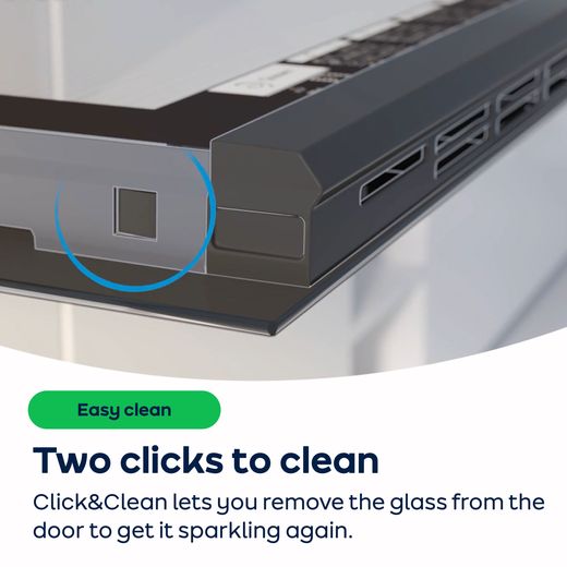 Indesit Turn&Go Built In Electric Single Oven - Stainless Steel - AO Annotation - Click&Clean