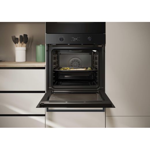 Hoover Collection 3 Built In Electric Single Oven - Black - Oven with door open shot