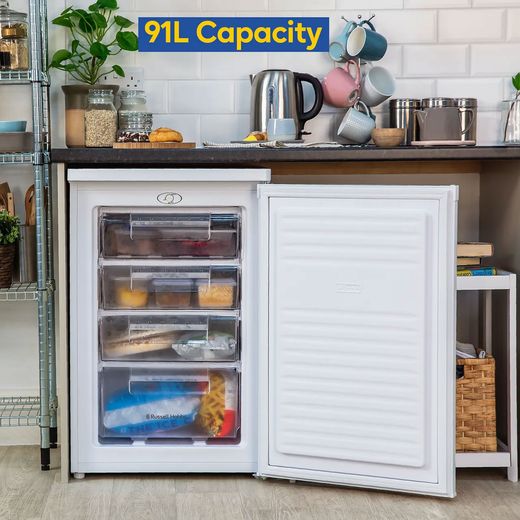 Russell Hobbs Under Counter Freezer - Black - Annotation - Capcity