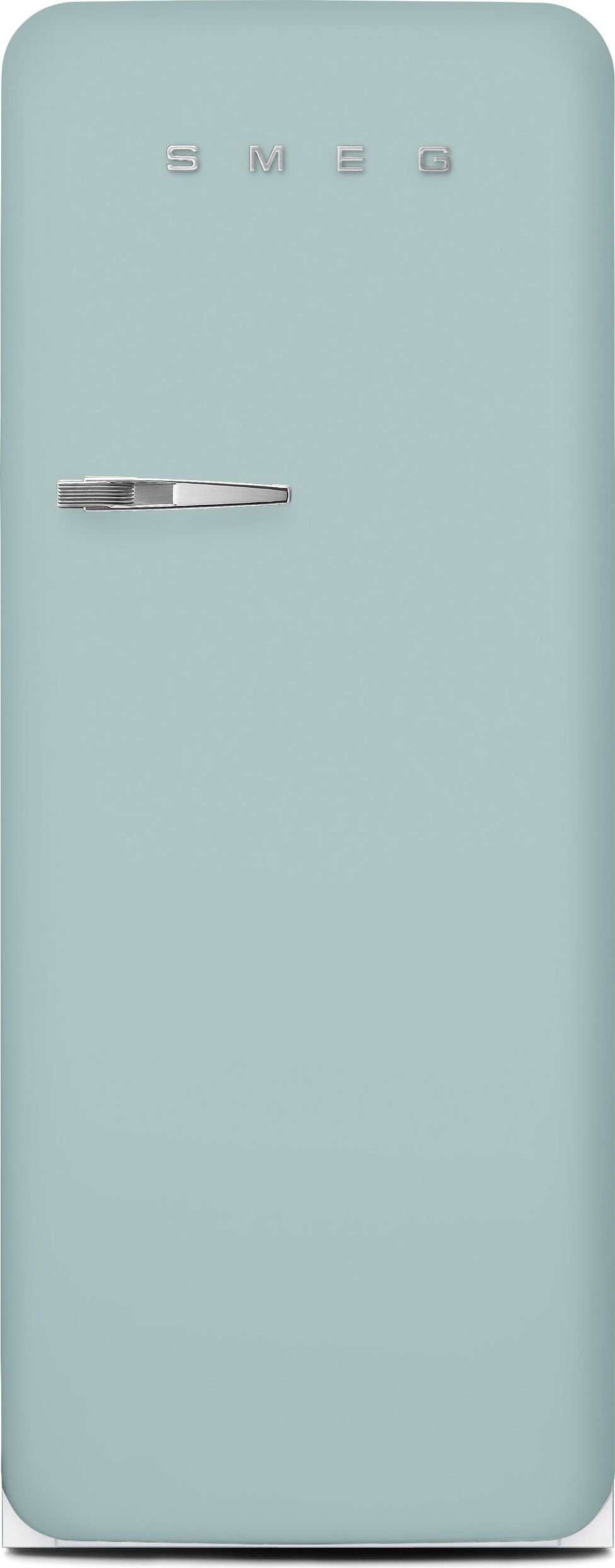 Image of Smeg 50s Style Retro Right Hand Hinge FAB28RDSA6 153cm Small Fridge with Ice Box - Sea Salt Green - C Rated, Sea Salt Green
