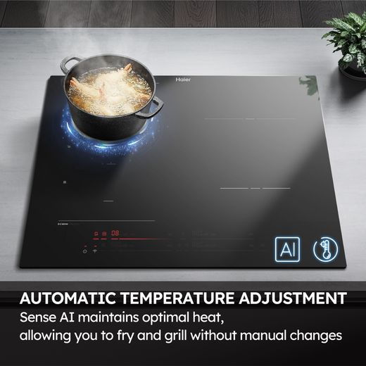 Haier HAMTCB86IWCS 65cm Induction Hob - Matte Black - Annotation - Automatic temperature adjustment