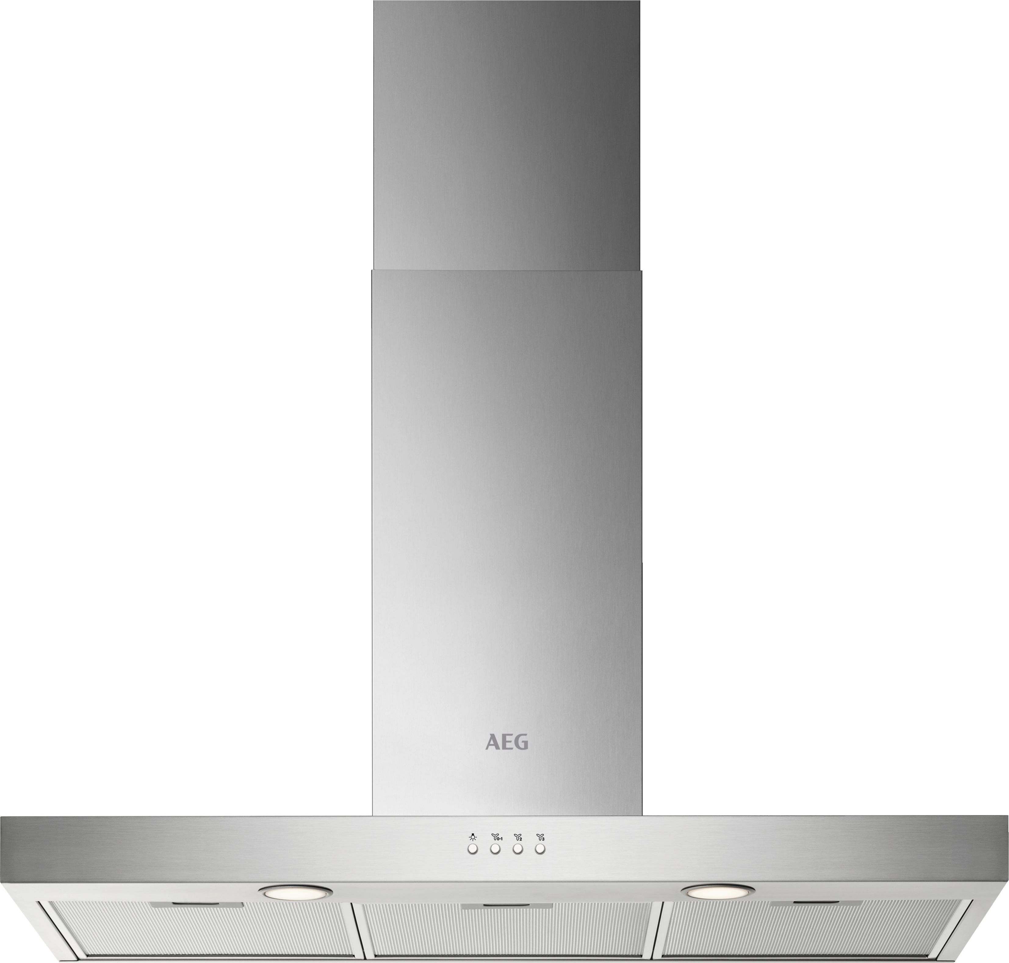 Image of AEG 6000 ExtractionTech DBX3950M 90cm Chimney Cooker Hood - Stainless Steel, Stainless Steel
