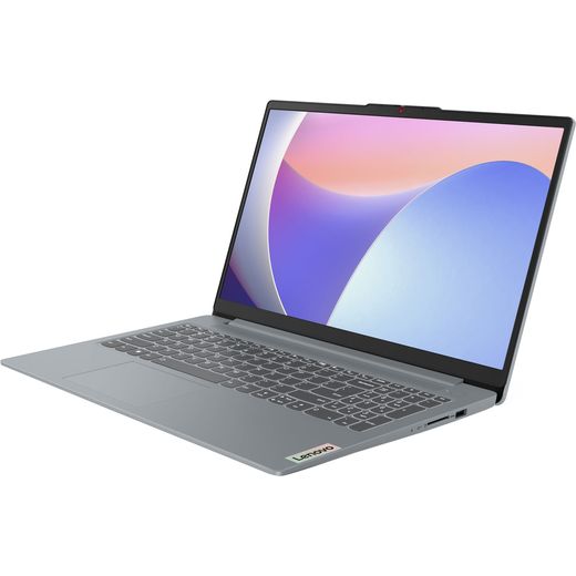 Lenovo IdeaPad Slim 3 15.6" Laptop - Intel N, 128 eUFS, 4 GB RAM - Koala Grey - Left perspective shot