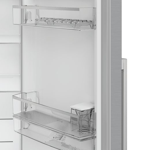 Hotpoint American Fridge Freezer with Water Dispenser - Silver - Door compartment