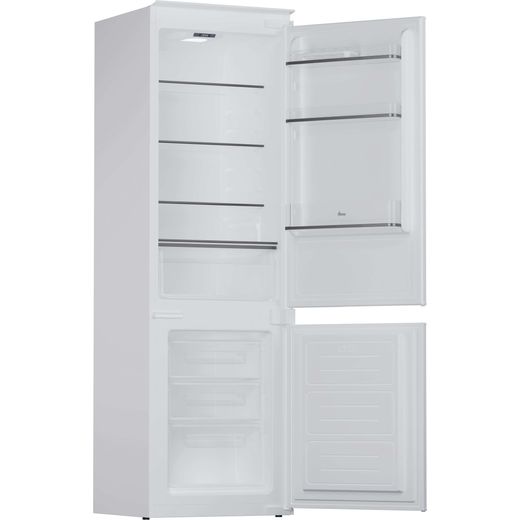 Hoover H-FRIDGE 300 Integrated 70/30 Fridge Freezer with Sliding Door Fixing Kit - White - Right perspective with door open shot