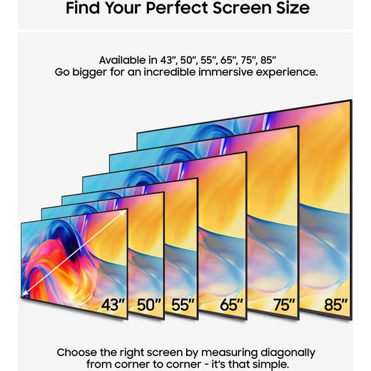 Samsung 85" 4K Ultra HD Smart TV - Annotation - Screen size