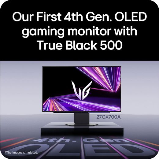LG 27" Quad HD 280Hz OLED Gaming Monitor with FreeSync™ Premium Pro with NVidia G-Sync - Black - annotation - OLED shot