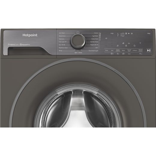 Hotpoint Fabric Care HB123WGCAREUK 12kg WiFi Connected Washing Machine with 1400 rpm - Dark Grey - Control panel