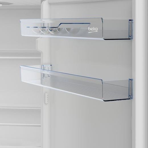 Beko BCSM450 178cm 50/50 Integrated Fridge Freezer with Sliding Door Hinge - White - Door storage
