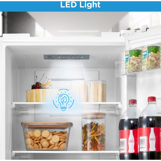 Midea 50/50 Total No Frost Fridge Freezer - White - Annotation - LED light shot