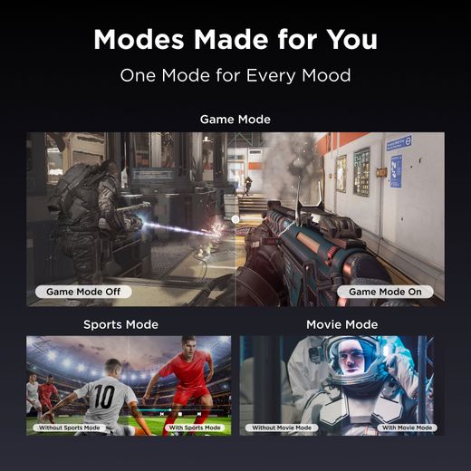 TCL 43" Full HD QLED Smart Fire TV  - Annotation - modes made for you