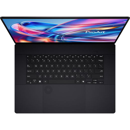ASUS ProArt P16 H7606WW-SE006W OLED 16" Laptop - NVIDIA® GeForce RTX™ 5080, AMD Ryzen™ AI 9 HX, 2TB SSD, 64 GB RAM - Black - Top keyboard view shot