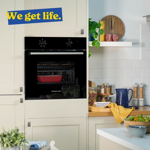 Russell Hobbs RHFEO7004B/02 Built In Electric Single Oven - Black - Annotation -  we get life