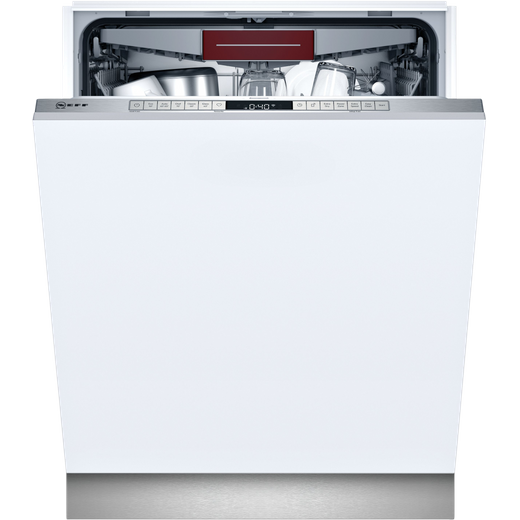 NEFF N50 S155HVX15G Wifi Connected Fully Integrated Standard Dishwasher - Stainless Steel Control Panel with Fixed Door Fixing Kit - E Rated
