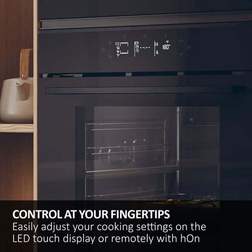 Haier ID Series 2 Built In Electric Single Oven - Black - Annotation - LED display shot 