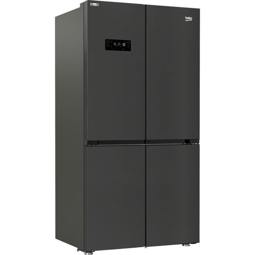 Beko American Fridge Freezer - Black Steel - Right perspective shot