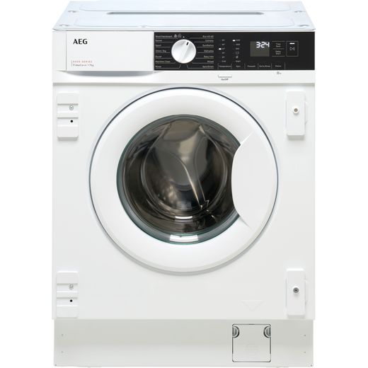 AEG 6000 AutoSense LFX6G7434BI Integrated 7kg Washing Machine with 1400 rpm - White - Front shot