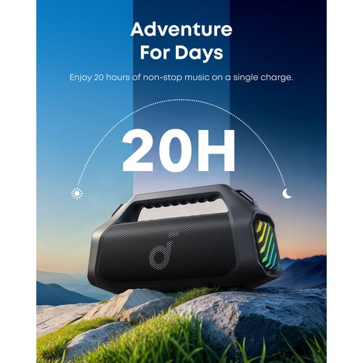Soundcore Boom 2 Pro Bluetooth Speaker - Black - Annotation - battery life