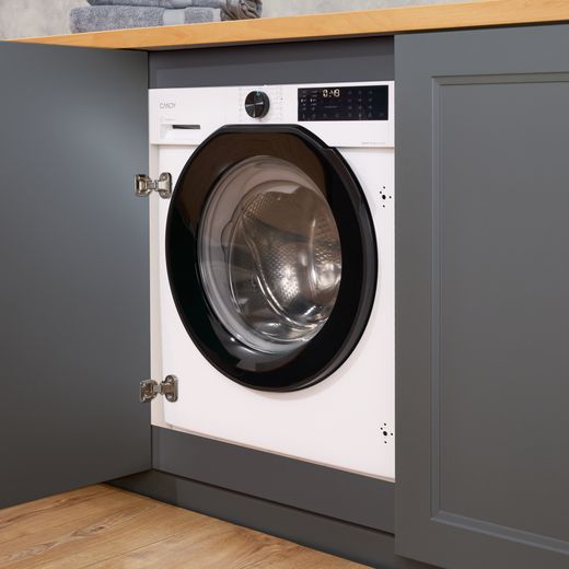 Candy ProWash BC4S49M6DB8J-80 Integrated 9kg WiFi Connected Washing Machine with 1400 rpm - White - Washing machine in room