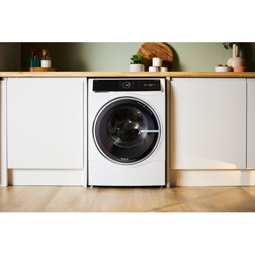 Bosch Series 8 i-Dos 10.5Kg / 6Kg Washer Dryer - White - Washing machine in kitchen shot