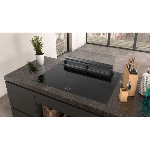 NEFF N90 Cooker Hood - Black - Cooker hood next to hob shot