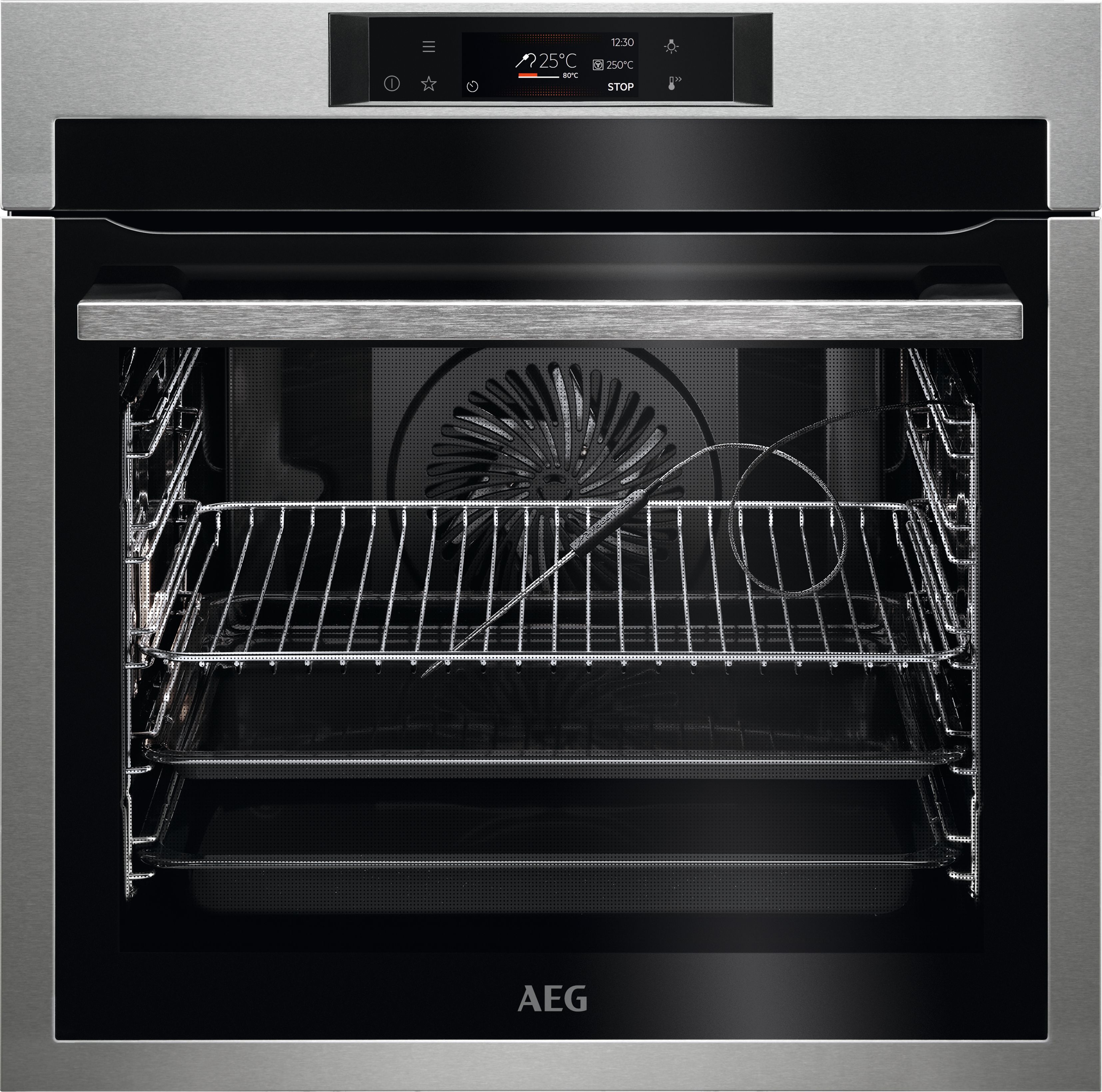 AEG BPE742380M Built In Electric Single Oven and Pyrolytic Cleaning - Stainless Steel - A++ Rated, Stainless Steel