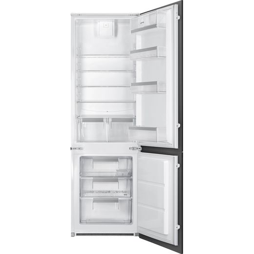Smeg UKC81721F Integrated 70/30 Fridge Freezer with Sliding Door Fixing Kit - White - F Rated