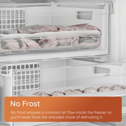 Hotpoint HPKH 1261 W5UK 182cm High 50/50 Frost Free Fridge Freezer - White - Annotation - No frost shot