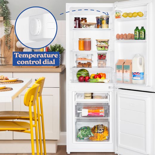 Russell Hobbs RH143FF492E1W 14cm 70/30 Fridge Freezer - White - Annotation - temp control shot