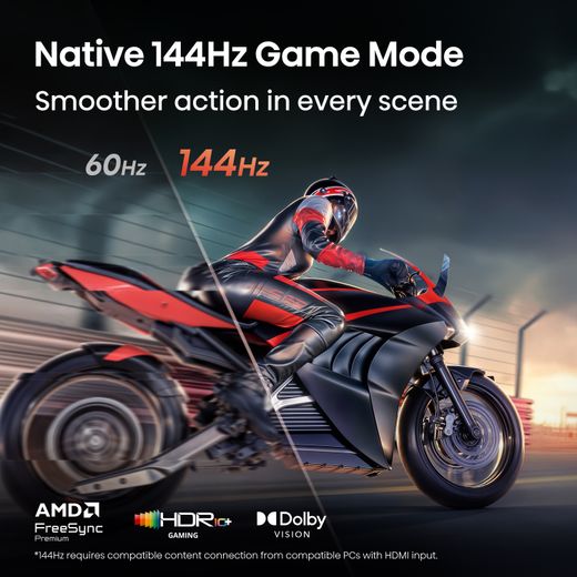 Hisense 65" 4K Ultra HD QLED Smart TV [2026] - Annotation - Native 144Hz Game Mode