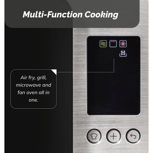 Smeg Collezione MOC02BLMUK 27 Litre 30cm High, Freestanding Small Combination Microwave Oven - Black - Annotation - multi function cooking