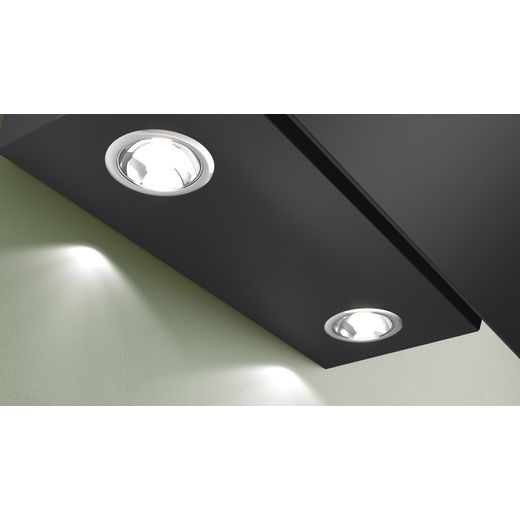 Bosch Series 2 DWK65DK60B 60 cm Chimney Cooker Hood - Black - Spotlights