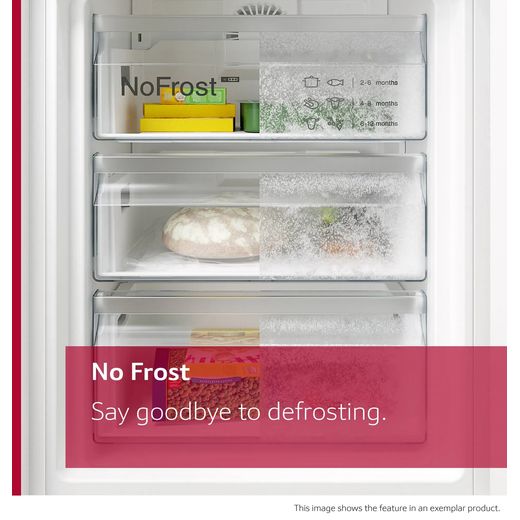 NEFF KI7962FD0G 194cm Integrated Frost Free Fridge Freezer with Fixed Door Hinge - White - Annotation - No Frost