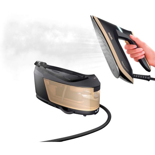 Philips PerfectCare 6000 Series Pressurised Steam Generator Iron - Gold / Black - Iron in use