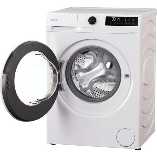 Candy Quick Pro GD 298-80 9kg Washing Machine with 1400 rpm - White - Left perpsective with door open shot 