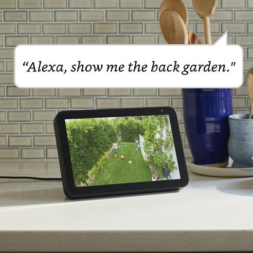 Ring Floodlight Cam Wired Plus Full HD 1080p Smart Home Security Camera - Black - Camera feed control through Alexa shot