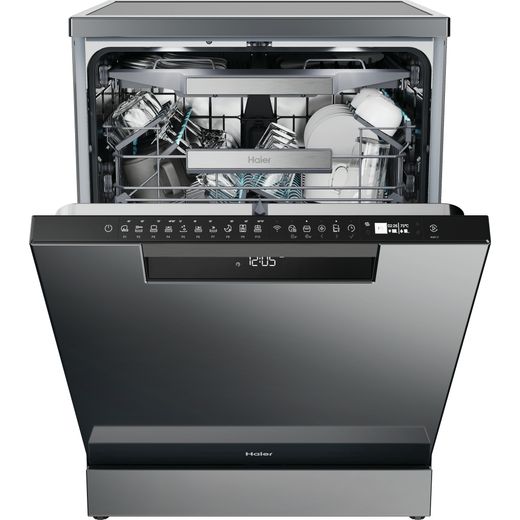 Haier i-Pro Series 5 Integrated Standard Dishwasher - Graphite - Front with door open shot